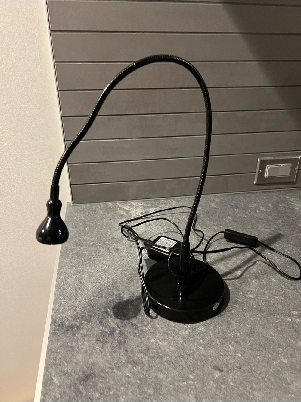 Adjustable Black Gooseneck Desk Lamp